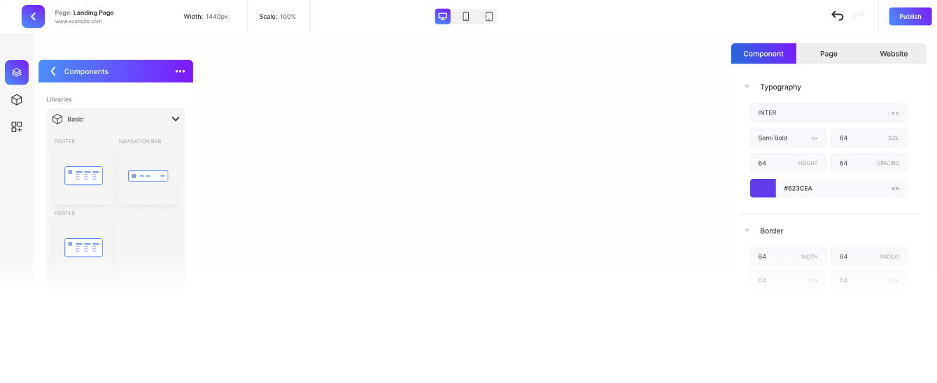 Image of the tailspiral website builder